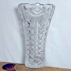 Anna Hutte Bleikristall Lead Crystal Vase Vintage 24% PbO